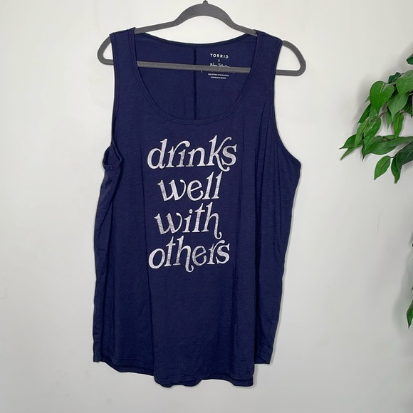 Torrid Drinks Well With Others Tank Top - Picture 1 of 4